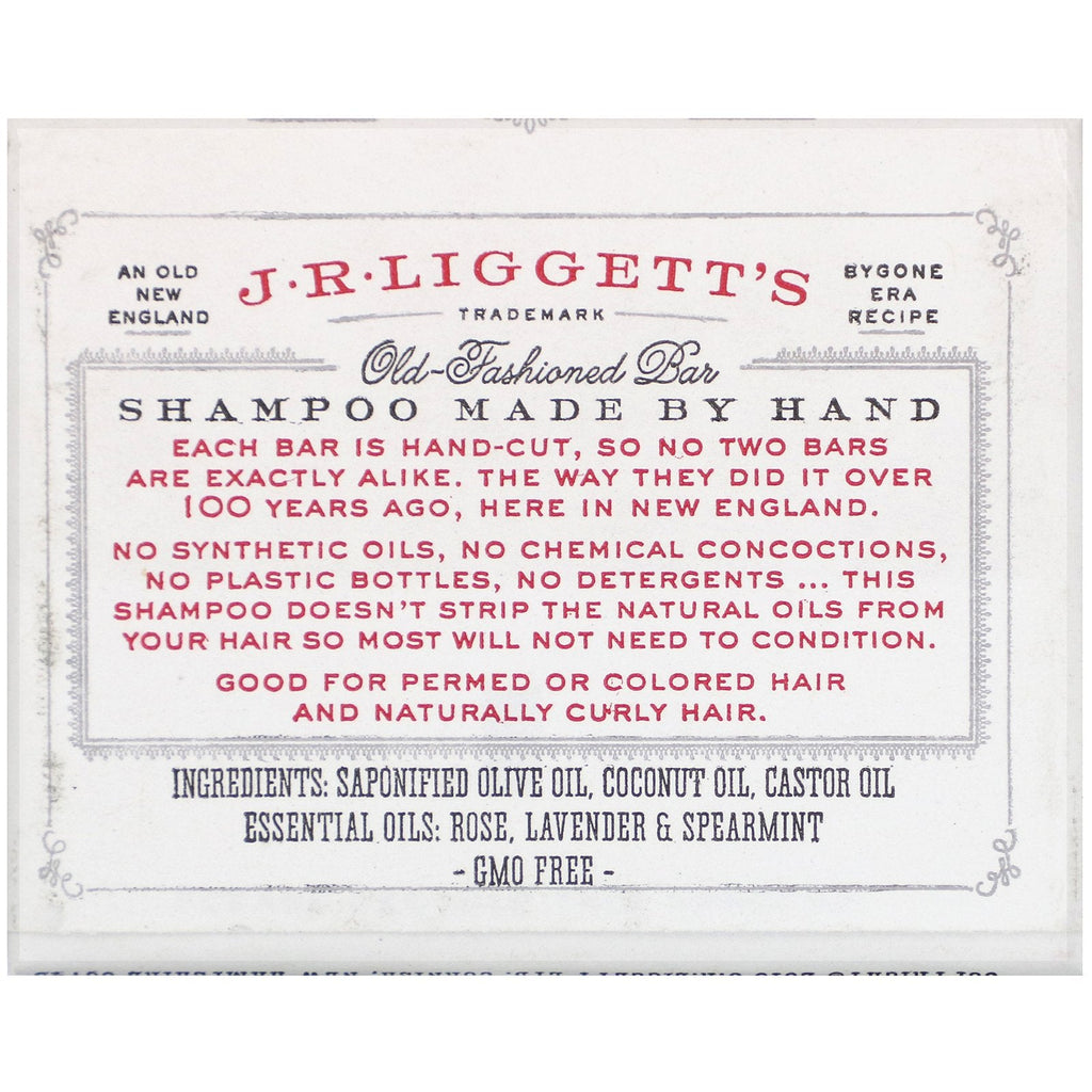 J.R. Liggett's, Old Fashioned Shampoo Bar, Original Formula, 3.5 oz (99 g)