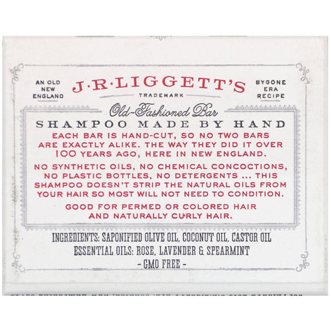 J.R. Liggett's, Old Fashioned Shampoo Bar, Original Formula, 3.5 oz (99 g)