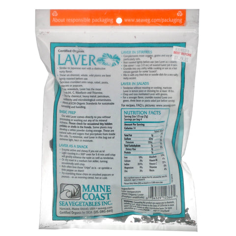 Maine Coast Havgrøntsager, Laver, Wild Atlantic Nori, 1 oz (28 g)