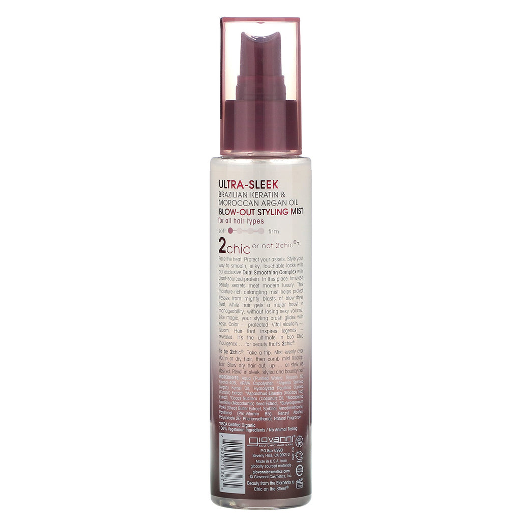 Giovanni, 2chic, Blow Out Styling Mist, Brazilian Keratin & Argan Oil, 4 fl oz (118 ml)