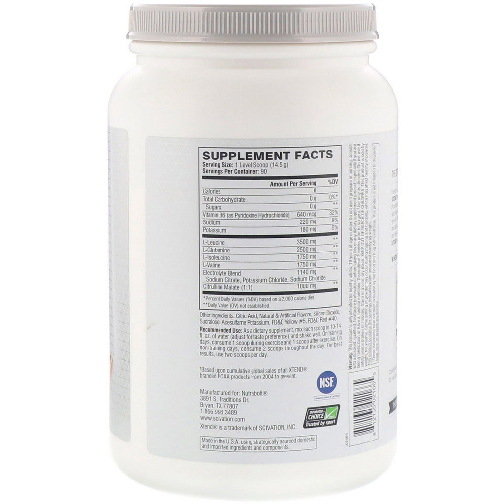 Xtend, The Original 7G BCAA, Italian Blood Orange, 2.88 lb (1.31 kg)