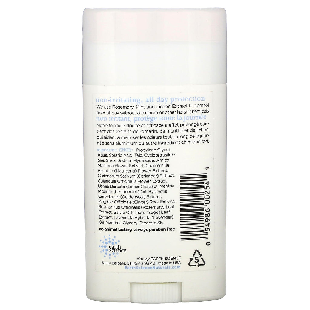 Earth Science, Natural Deodorant, Mint Rosemary, 2.45 oz (70 g)