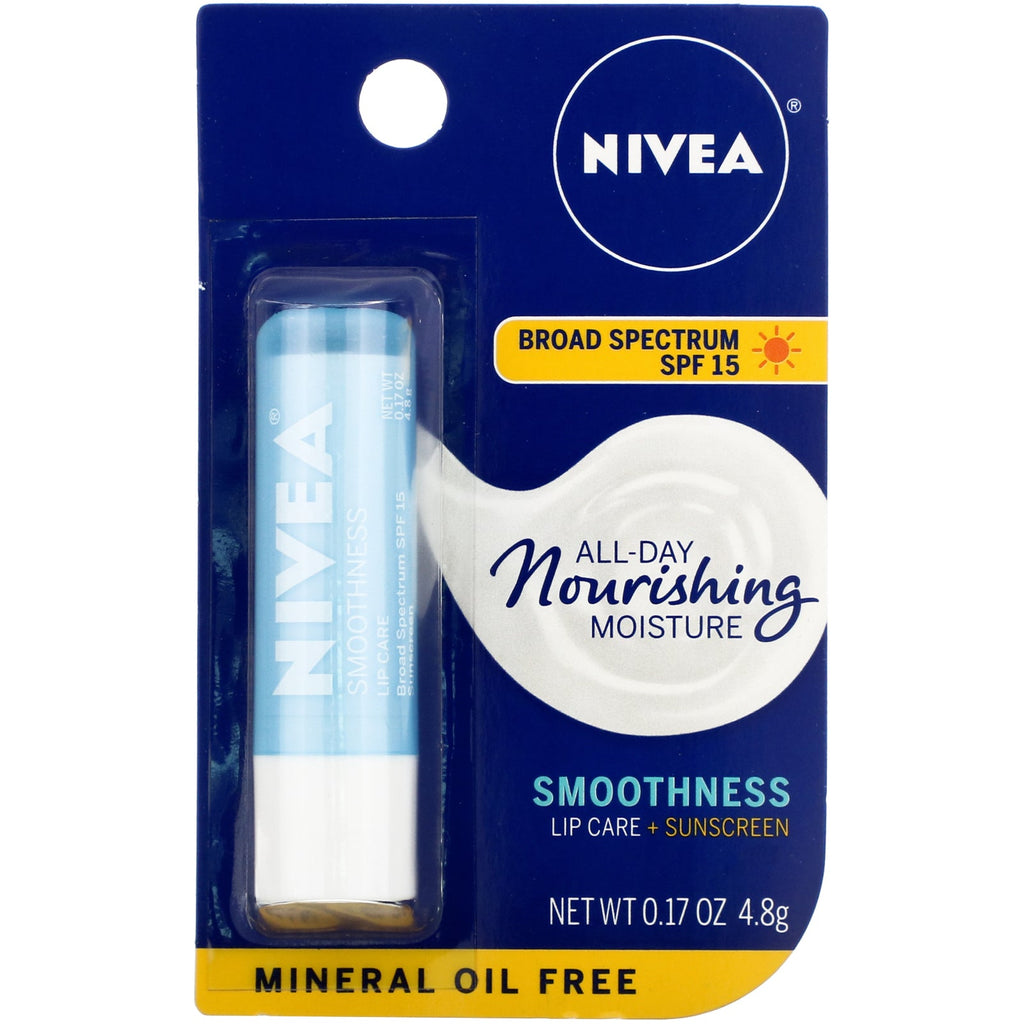 Nivea, Lip Care, SPF 15, Smoothness, 0.17 oz (4.8 g)