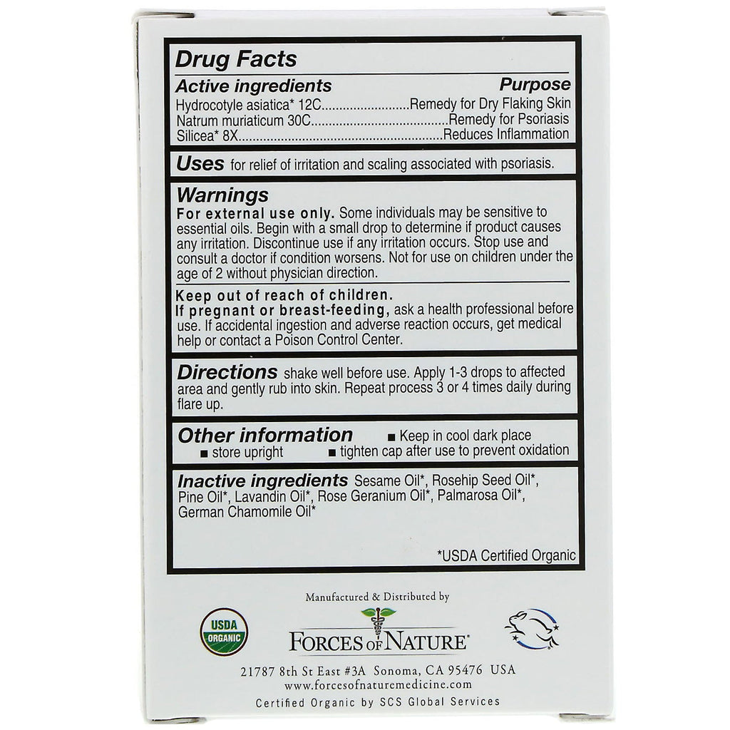 Forces of Nature, Psoriasis Relief, 0.37 oz (11 ml)