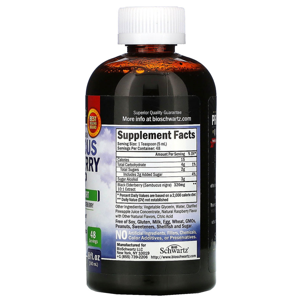 BioSchwartz, Sambucus Elderberry Syrup,  8 fl oz (240 ml)