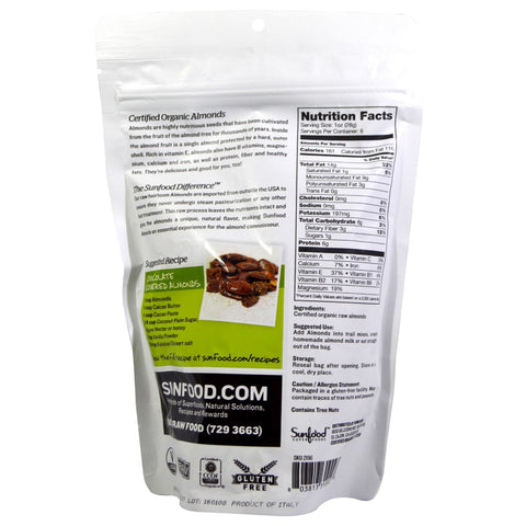 Sunfood, RAW , Heirloom Almonds, 8 oz (227 g)