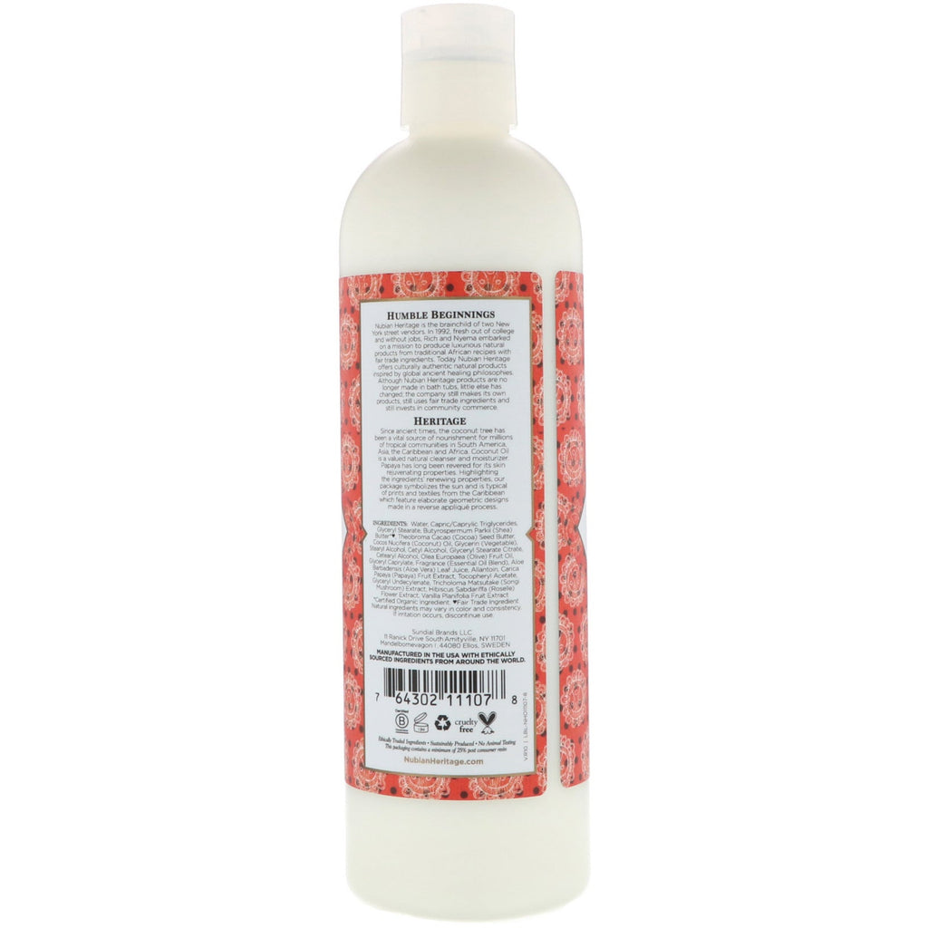 Nubian Heritage, Body Lotion, Coconut & Papaya, 13 fl oz (384 ml)