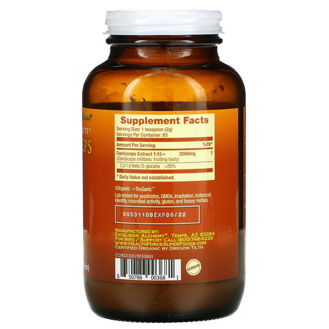 HealthForce Superfoods, Integrity Extracts, Cordyceps, 4.58 oz (130 g)