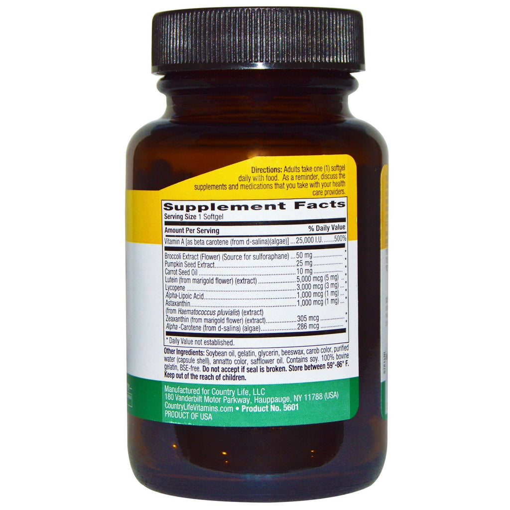 Country Life, Carotenoid Complex, 60 Softgels