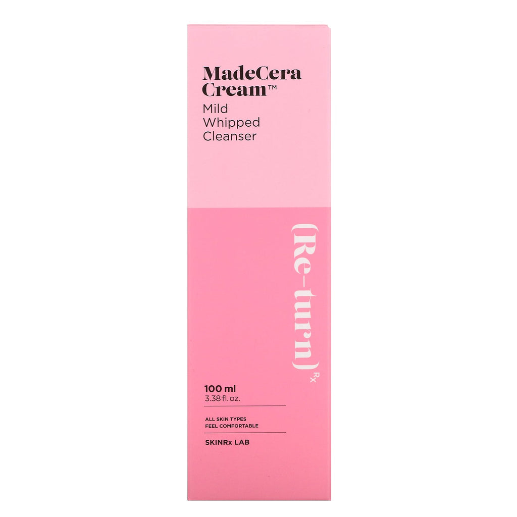 SkinRx Lab, MadeCera Cream, Mild Whipped Cleanser, 3.38 fl oz (100 ml)