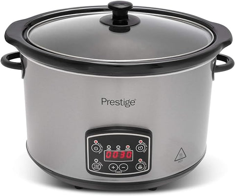 Prestige 5.6 Litre  |  Slow Cooker |  Silver | Digital