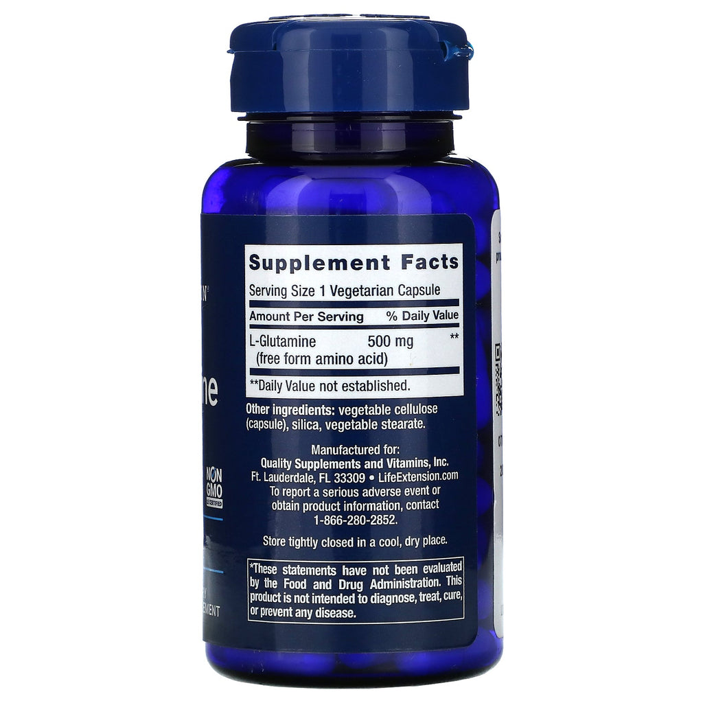 Life Extension, L-Glutamine, 500 mg, 100 Vegetarian Capsules