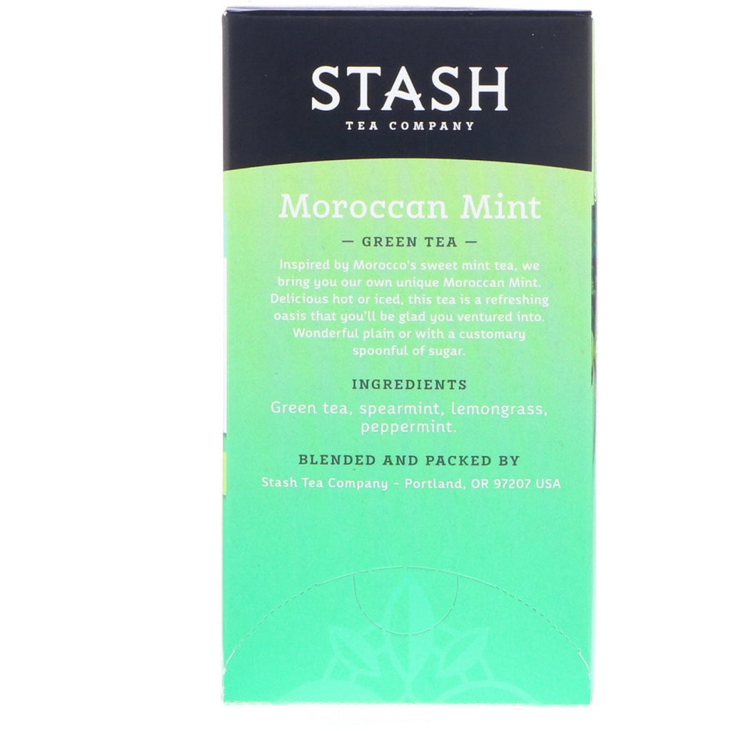 Stash Tea, Green Tea, Moroccan Mint, 20 Tea Bags, 0.9 oz (26 g)