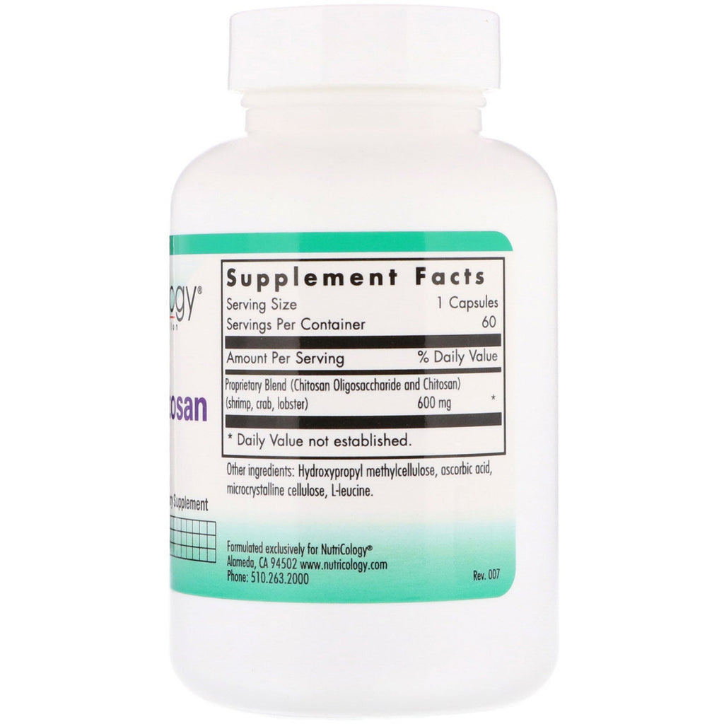 Nutricology, MicroChitosan, 60 Vegicaps