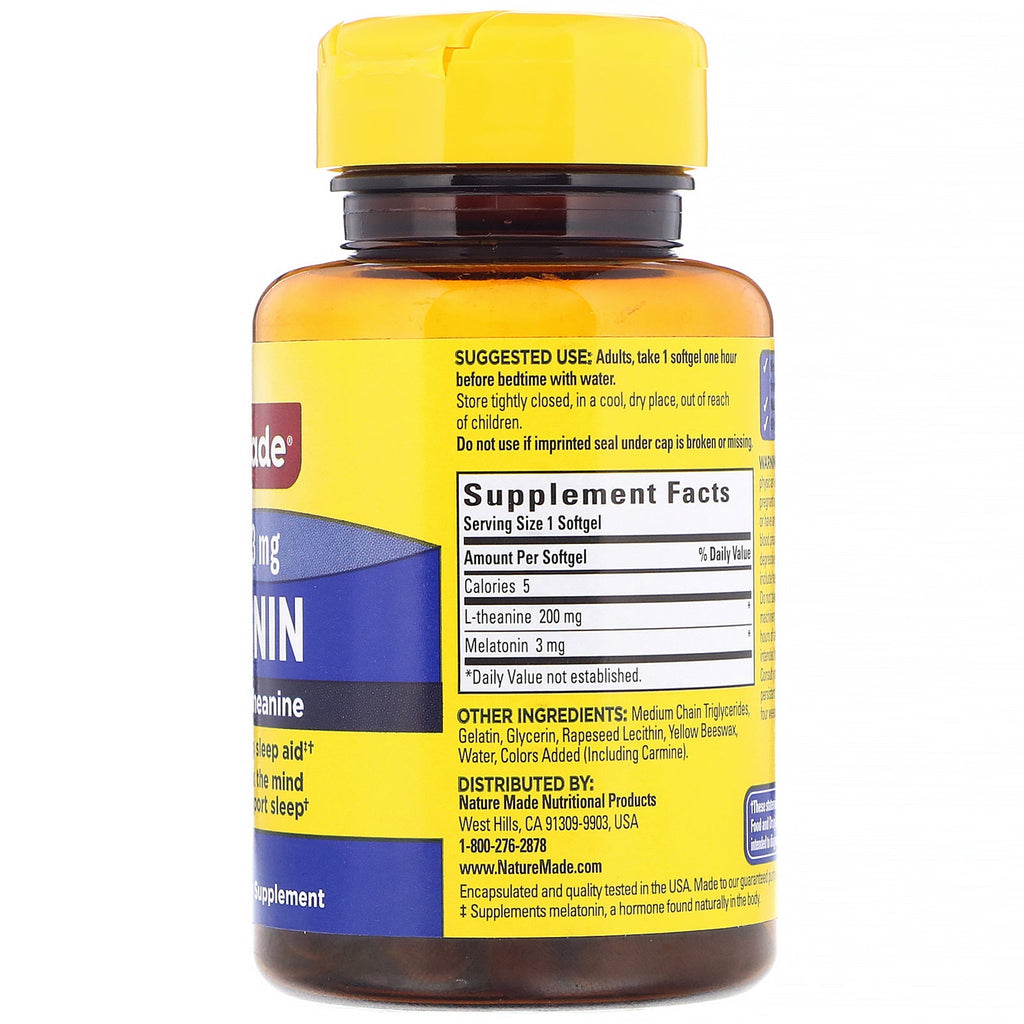 Nature Made, Melatonin, 3 mg, 60 Softgels