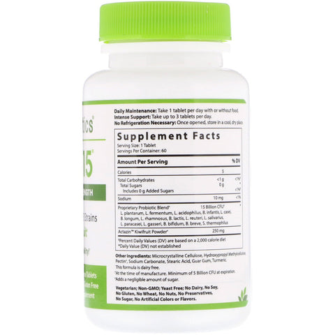 Hyperbiotics, PRO-15, Advanced Strength with Kiwifruit, 15 Billion CFU, 60 Patented, Time-Release Tablets