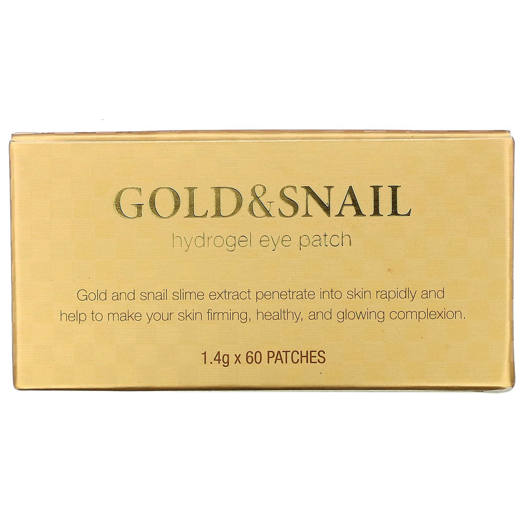 Petitfee, Gold & Snail Hydrogel Eye Patch, 60 Pieces