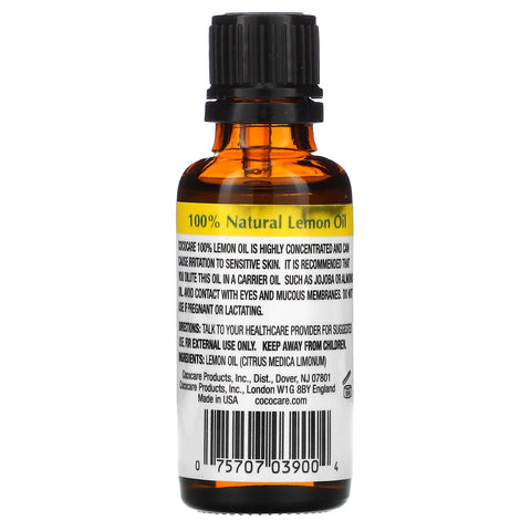 Cococare, 100% Natural Lemon Oil, Citrus Medica Limonum, 1 fl oz (30 ml)