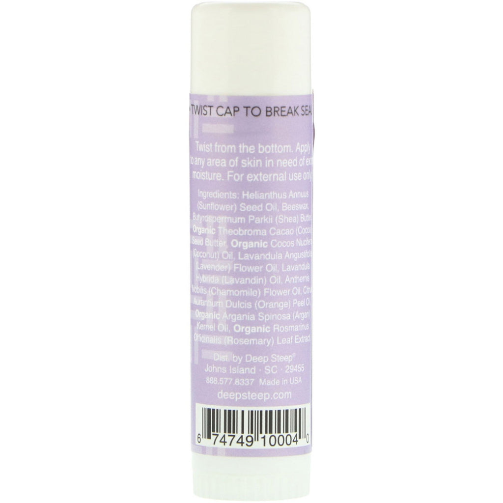 Deep Steep, Deep Steep, Moisture Stick Body Balm, Lavender Chamomile, .5 oz (15 g)