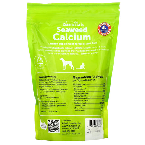 Animal Essentials, Seaweed Calcium, For Dogs + Cats, 12 oz (340 g)