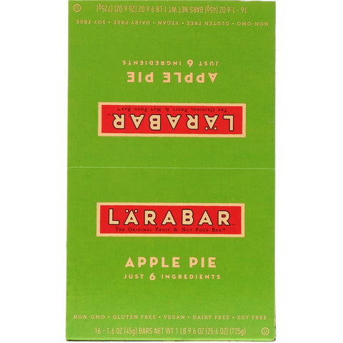 Larabar, The Original Fruit & Nut Food Bar, Apple Pie, 16 Bars, 1.6 oz (45 g) Each