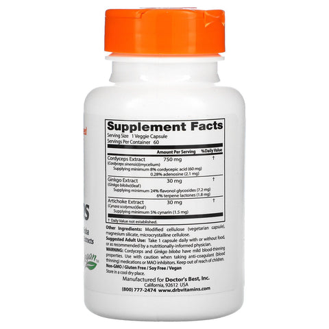 Doctor's Best, Ultra Cordyceps Plus, 60 Veggie Caps