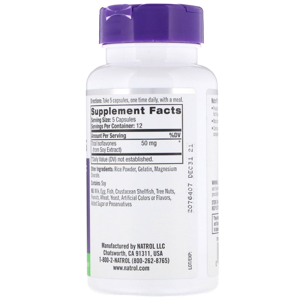 Natrol, Soy Isoflavones, 50 mg , 60 Capsules