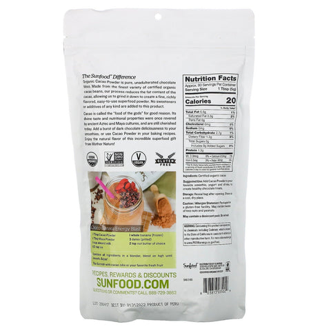 Sunfood,  Cacao Powder, 1 lb (454 g)