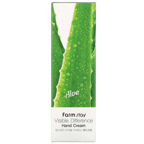 Farmstay, Visible Difference Hand Cream, Aloe, 100 g