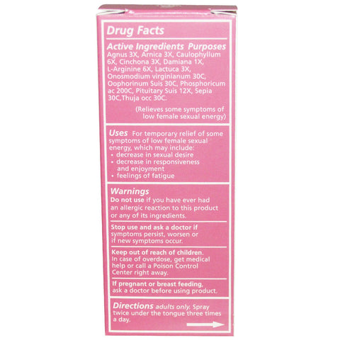 Liddell, Vital, Female Sexual Energy, Fast Acting Oral Spray, 1.0 fl oz (30 ml)