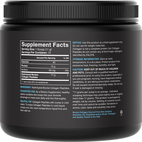 Sports Research, Collagen Peptides, Hydrolyzed Type I & III Collagen, Unflavored, 3.9 oz (110.7 g)