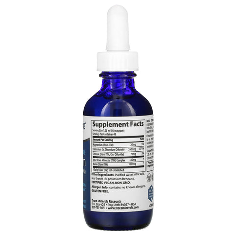 Trace Minerals Research, Ionic Chromium, 550 mcg, 2 fl oz (59 ml)