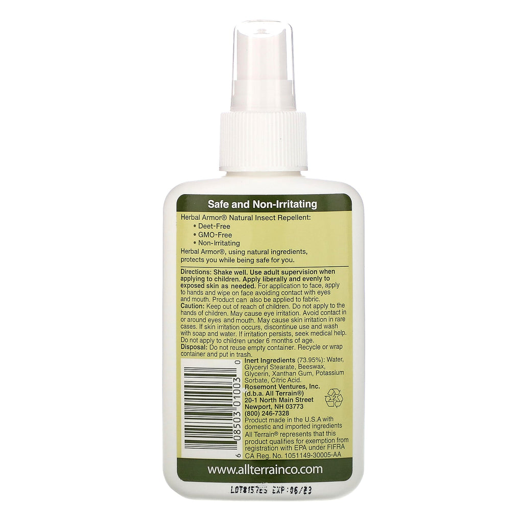 All Terrain, Herbal Armor, Natural Insect Repellent, 4 fl oz (120 ml)