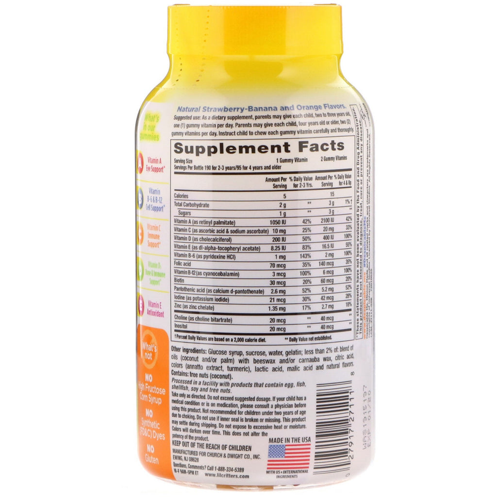 L'il Critters, Despicable Me Complete Multivitamin, Natural Fruit Flavors, 190 Gummies