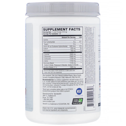 Xtend, The Original 7G BCAA, Italian Blood Orange, 15.3 oz (435 g)