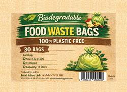 Food Alive Biodegradable Food Waste Bag 12 litres 1 Roll