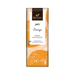 Foodin Organic Raw Chocolate Orange 70% 40g