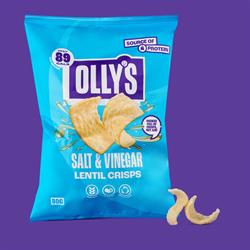 Ollys Salt & Vinegar Lentil Crisps 80g