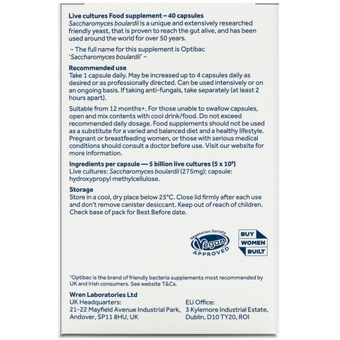 Optibac Probiotics S. Boulardii 40 capsule