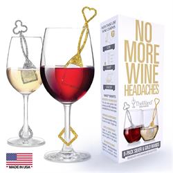 PureWine PureWine Wine Purifier - Silver & Gold 8 pack