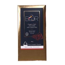 Salcombe Dairy Salcombe Dairy Dark with Nibs Organic Chocolate Bar 80g