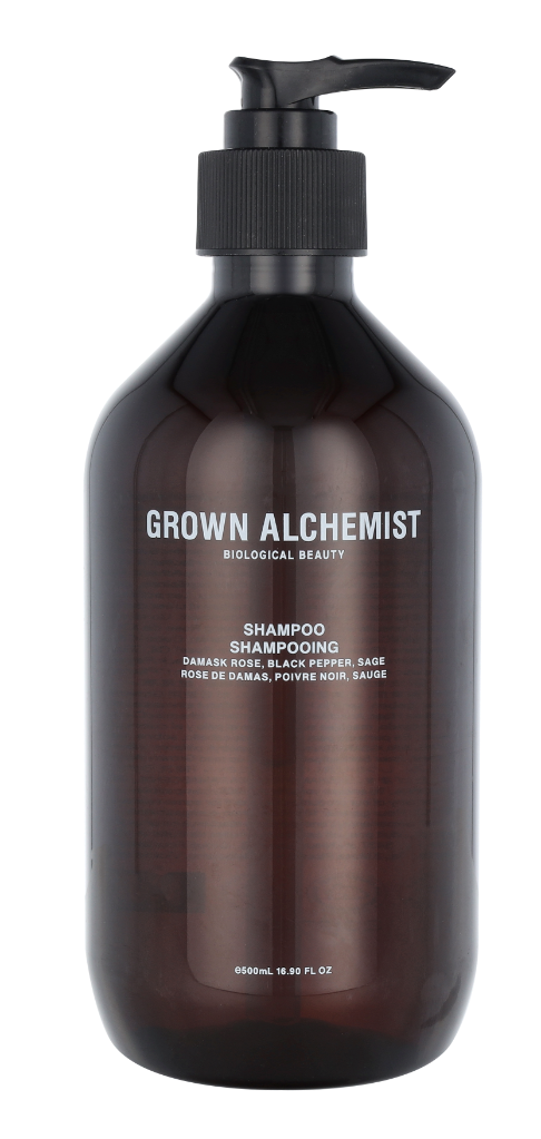 Grown Alchemist Shampoo Damask Rose, sort peber, salvie 500 ml