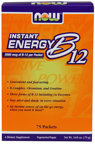 NOW Foods, Vitamin B-12, Instant Energy - 75 packets