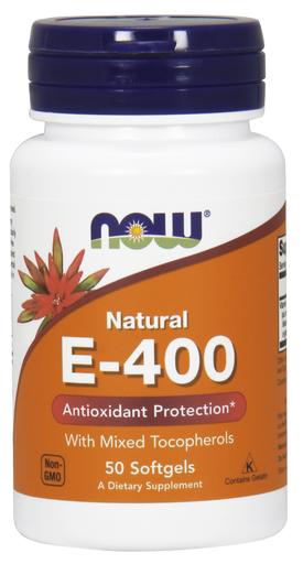 NOW Foods, Vitamin E-400 - Natural (Mixed Tocopherols) - 50 softgels
