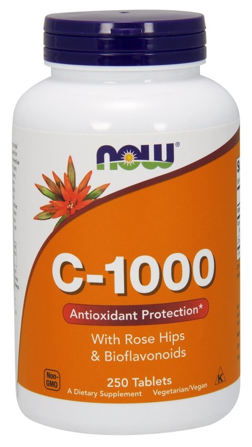 NOW Foods, Vitamin C-1000 with Rose Hips & Bioflavonoids - 250 tablets