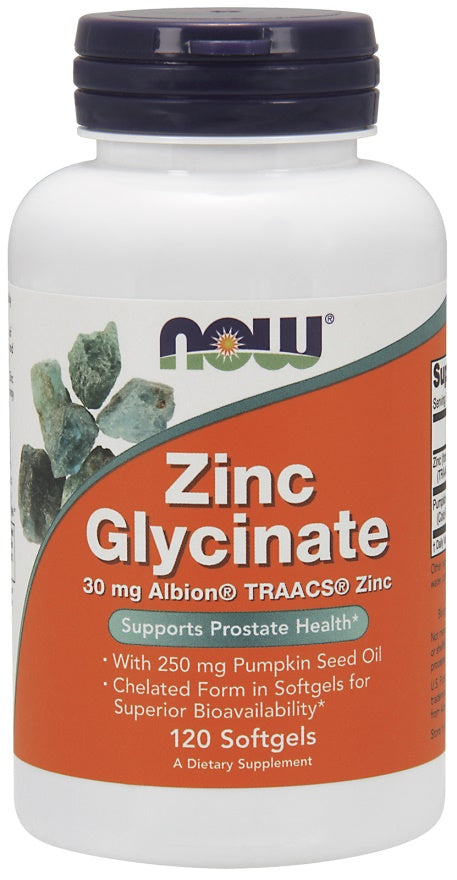 NOW Foods, Zinc Glycinate - 120 softgels