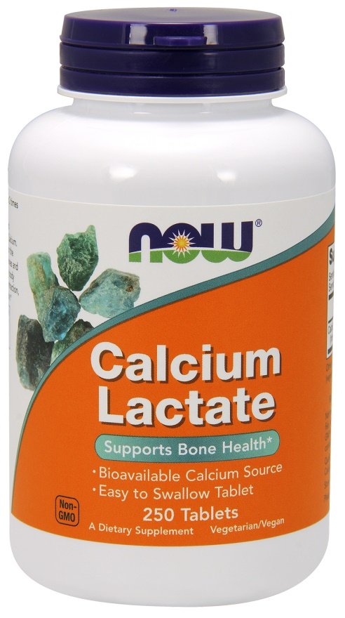 NOW Foods, Calcium Lactate - 250 tablets