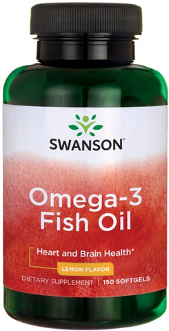 Swanson, Omega-3 Fish Oil, Lemon - 150 softgels