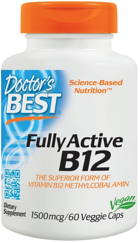 Doctor's Best, Fully Active B12, 1500mcg - 60 vcaps