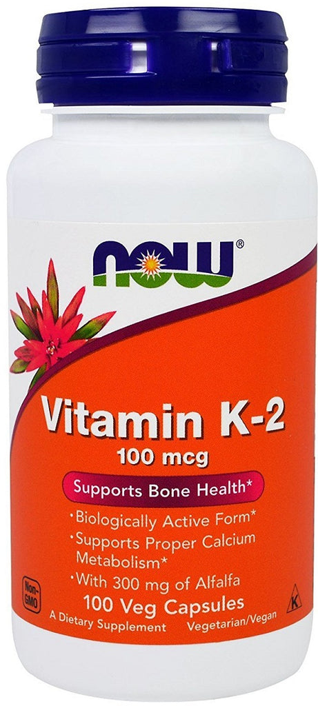 NOW Foods, Vitamin K-2, 100mcg - 100 vcaps